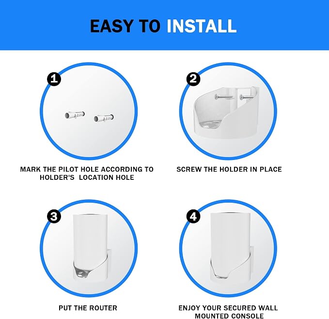 Router Shelf Wall Mount for Tp Link Deco X68 XE75 XE75 Pro AXE5400 Deco Mesh - Image 4