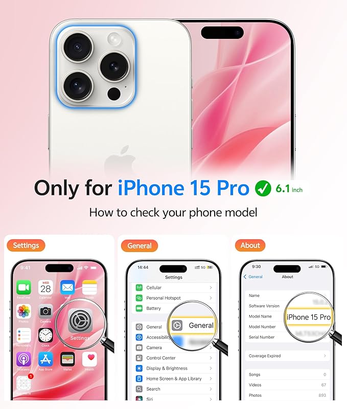 FNTCASE for iPhone 15 Pro Case: Translucent Matte Cases - Image 2