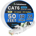 Cat 6 Ethernet Cable 50 ft, Indoor&Outdoor, High Speed 10Gbps 24AWG Pure Copper by CableGeeker