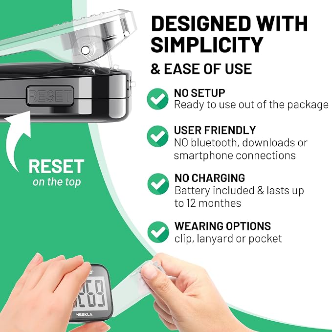 3D Pedometer for Walking, Simple Step Counter - Image 3