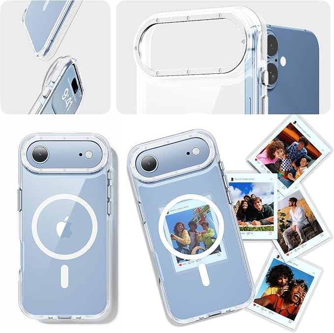 toushion 3 in 1 for iPhone Air Case Clear Bumper, Fits MagSafe, Shockproof - Image 7