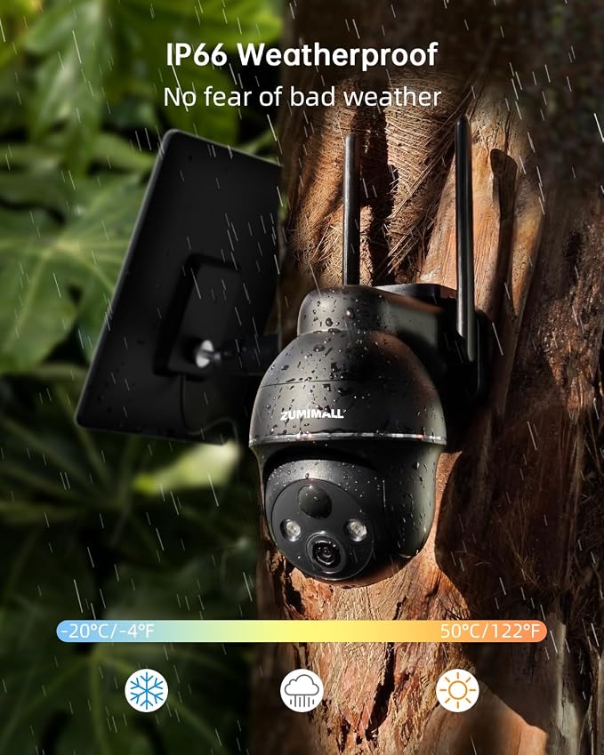 ZUMIMALL 4G LTE Cellular Security Cameras Wireless Outdoor, 2K No WiFi Cameras - Image 4