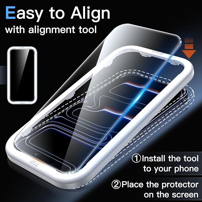 JETech Screen Protector for iPhone 17 Pro 6.3-Inch - Image 4