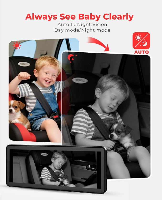 LUCKVIEW BM5PRO 7.2" 1080P HD Baby Car Camera - Image 5