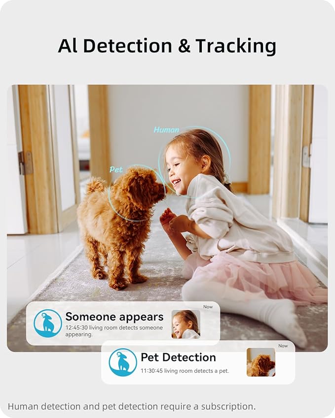 Security Camera 2K, blurams Baby Monitor Dog Camera 360-degree - Image 6