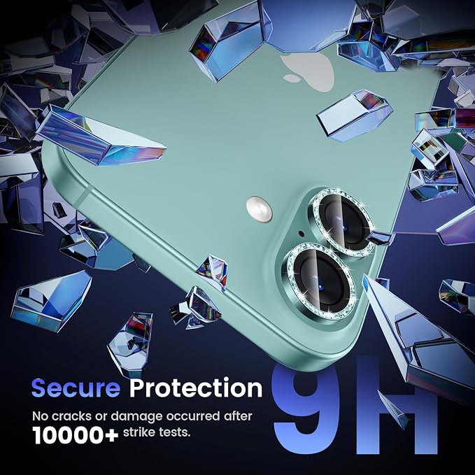 Tensea for iPhone 16 / iPhone 16 Plus Camera Lens Protector, 9H Tempered Glass - Image 4