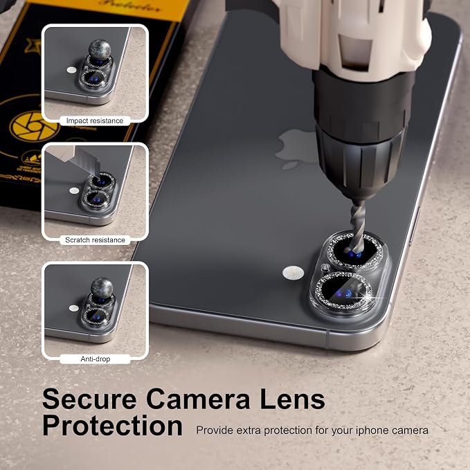 for 6 Pack iPhone 17 / iPhone 16 / iPhone 16 Plus Camera Lens Protector 9H - Image 4
