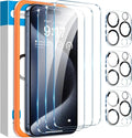 Fotbor [3+3 Pack for iPhone 15 Pro Max Screen Protector by Fotbor