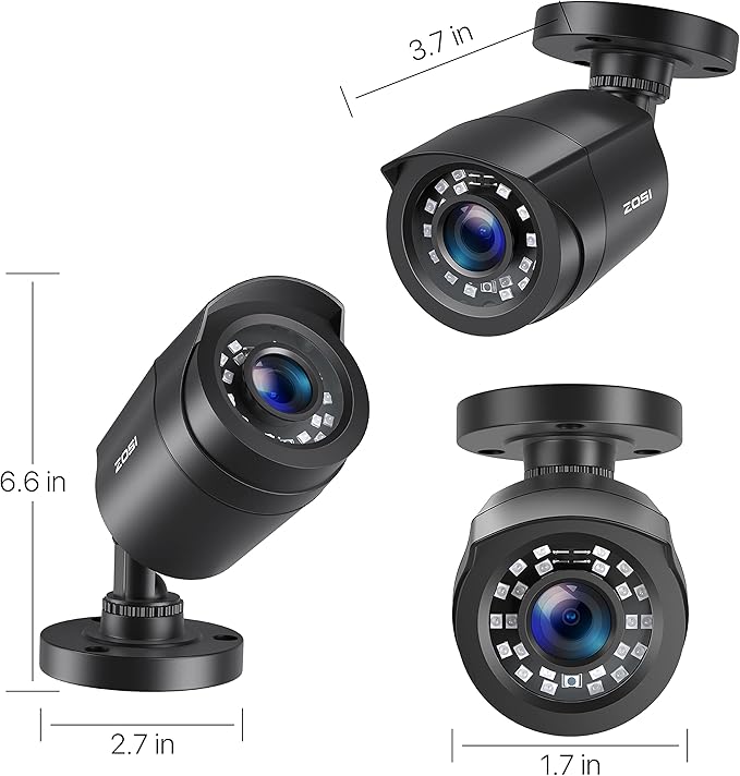 ZOSI 1080P 4 Pack HD TVI Security Cameras, 80ft Night Vision, Outdoor Indoor - Image 9