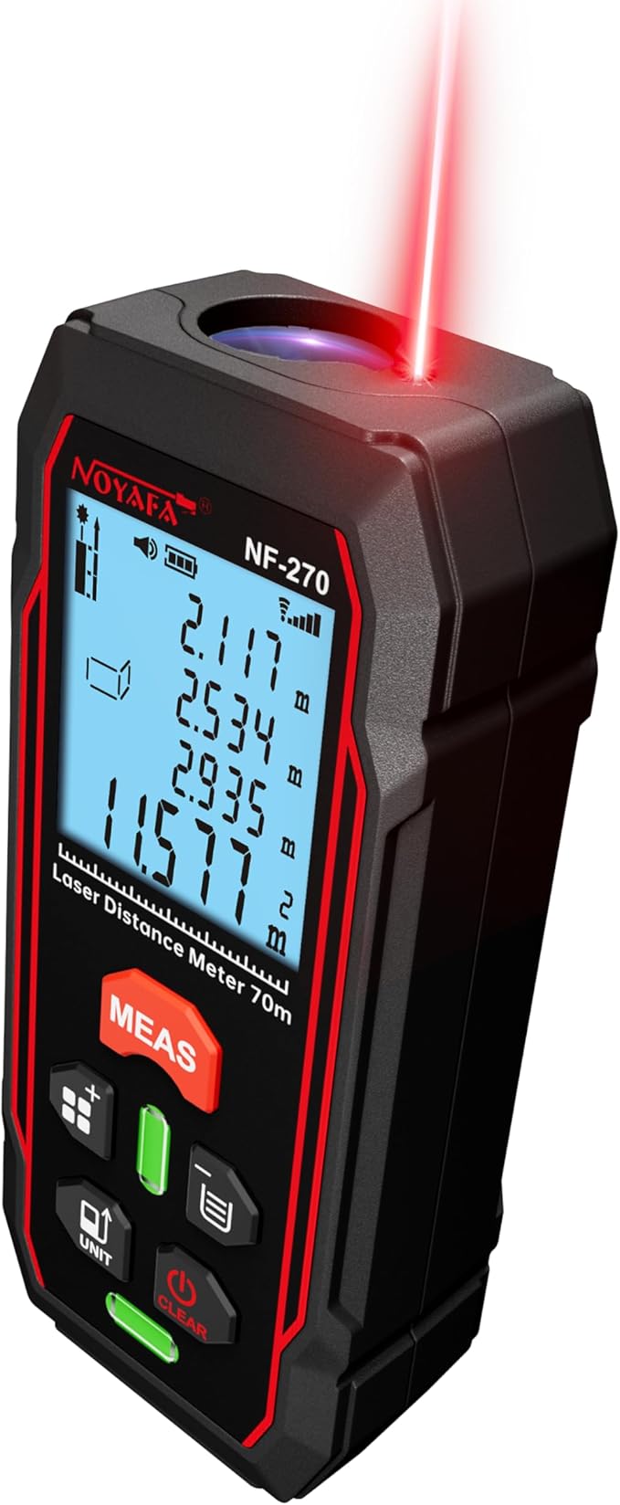 NOYAFA 230Ft Laser Distance Meter, Digital Measuring Tool | Backlit LCD by NOYAFA