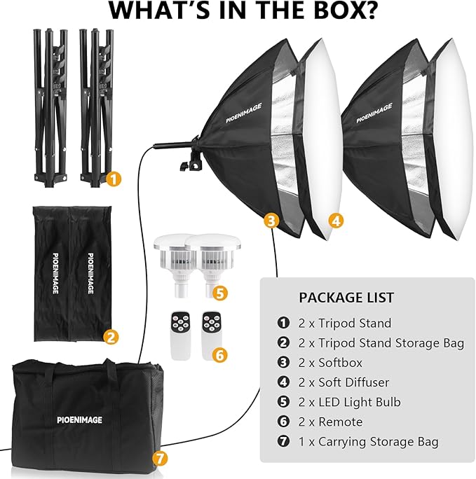 Softbox Lighting Kit, Softbox Photography Lighting Set - Image 7