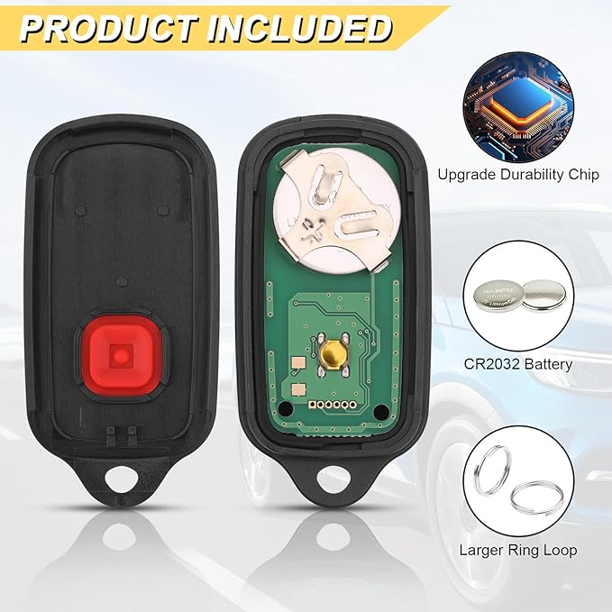 Vurkcy Key Fob Replacement for 2001-06 Toyota Highlander/ 00-06 Celica Echo/ - Image 5
