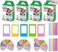 Fujifilm Instax Mini Instant Film 5 Plastic Desk Frames + 60 Sticker Frames + 2 by FUJIFILM