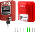QWORK Wired Emergency Sound and Light Fire Alarm Station, 12 / 24V DC Wired by QWORK