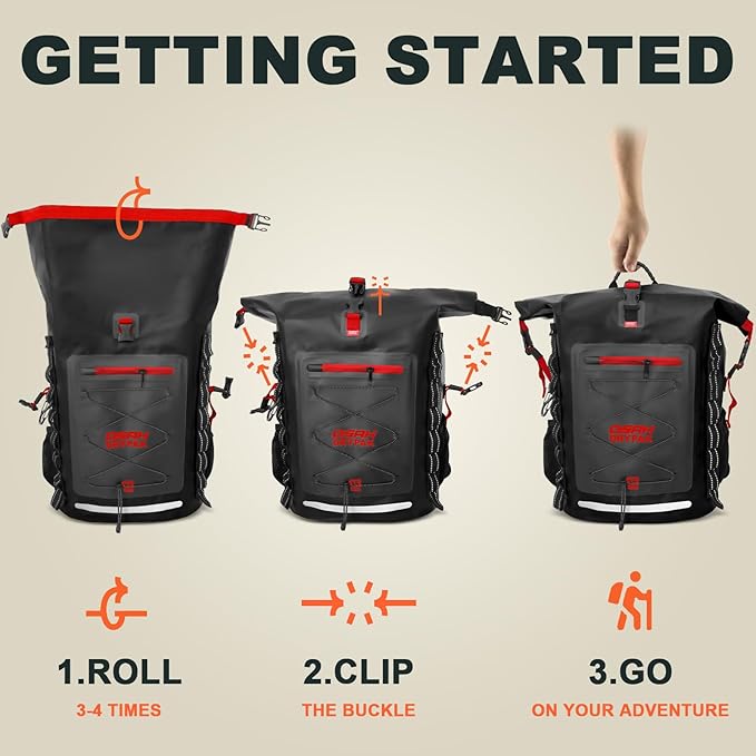 OSAH DRYPAK Waterproof Backpack Dry Bag 25L/35L/55L/85L – Heavy Duty Roll-Top - Image 6