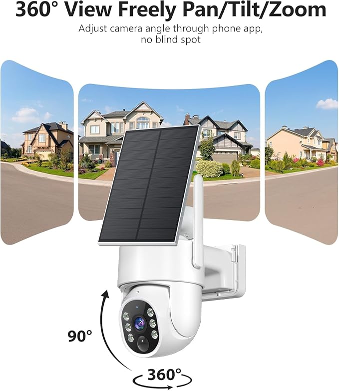 2K Security Camera System, 5GHz&2.4GHz WiFi Solar Wireless Cameras - Image 4