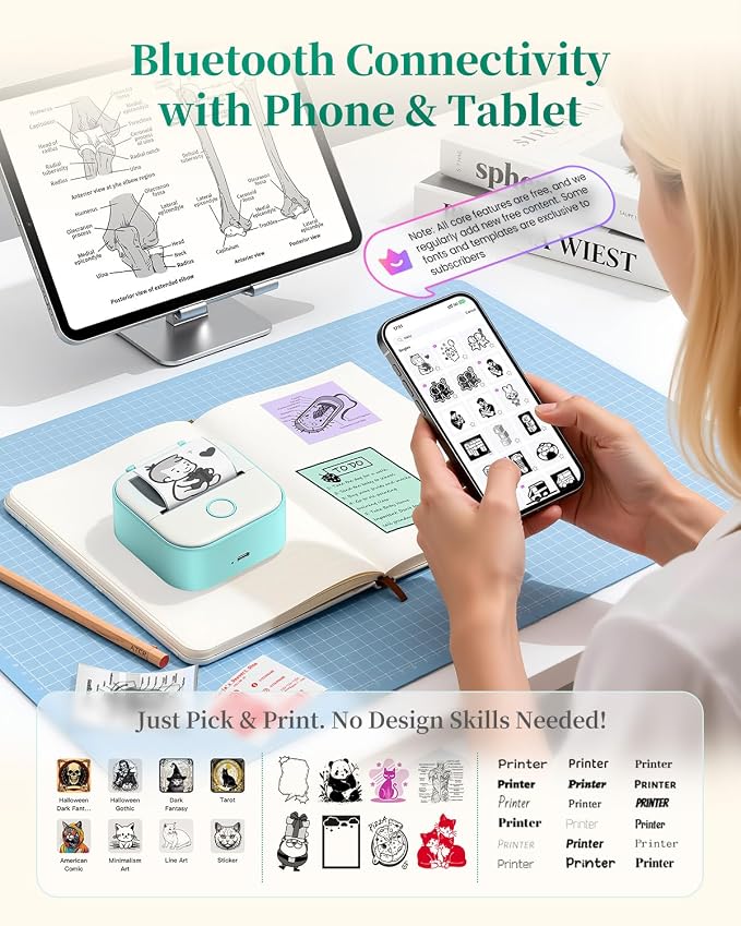 Memoking Sticker Printer Box T02 Mini Printer - Image 6