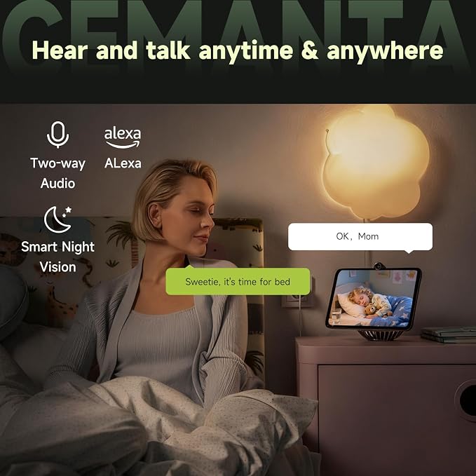 4MP Security Camera Indoor, Free Cloud Storage, Dual-Len Baby & Pet Cam - Image 6