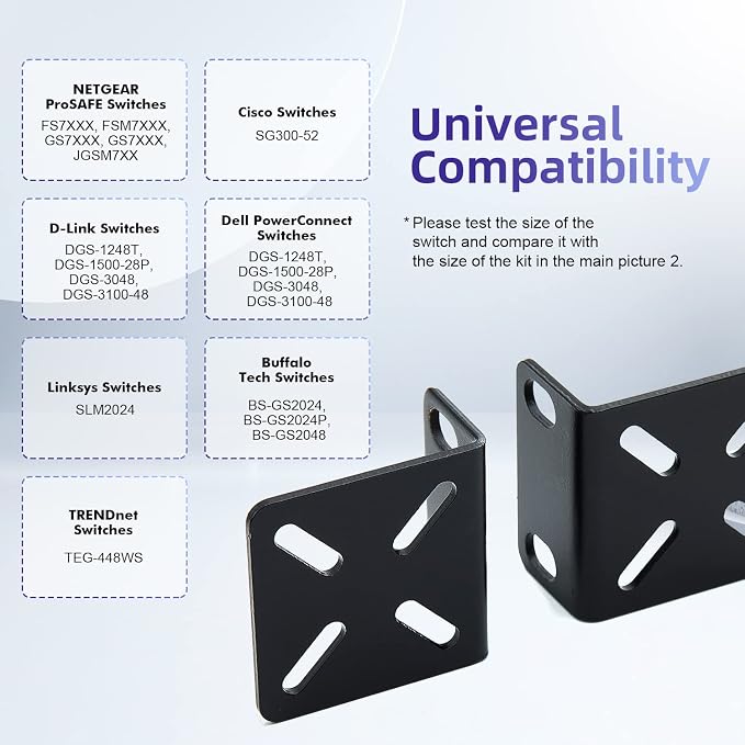 Rack Mount Kit for 17.3 inch Switches, Adjustable Rack Ears for Buffalo Tech - Image 6