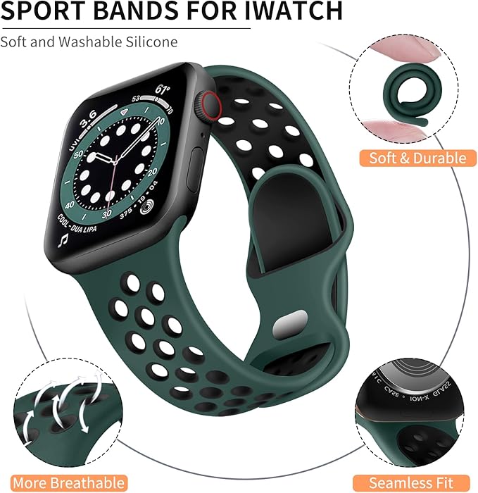 Lerobo Compatible for Apple Watch Band 44mm Series 9 8 45mm Series 11 10 46mm - Image 2