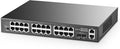 28 Port POE Switch, 24 POE+ 100Mbps, 2 Gigabit Uplink, 2 Gigabit SFP, by Binardat