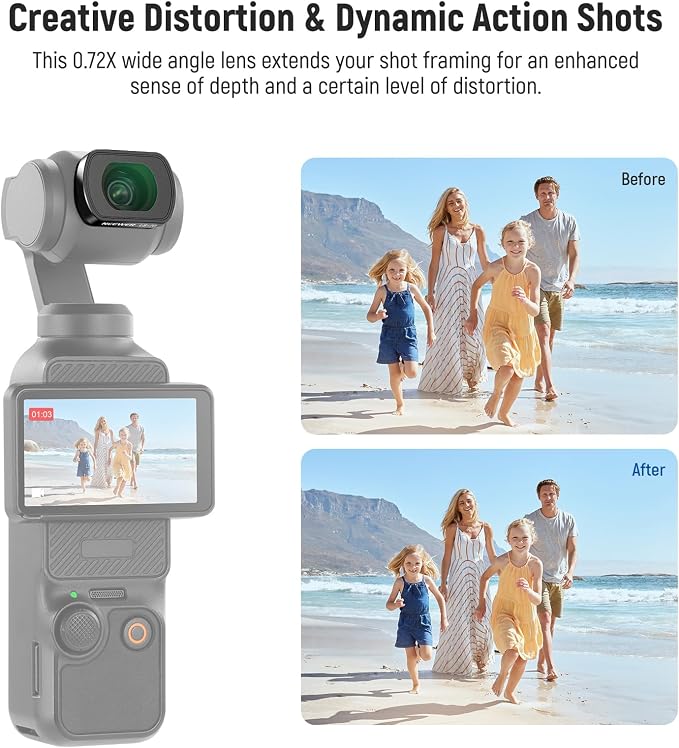 NEEWER 0.72x Wide Angle Lens 112° FOV Compatible - Image 4