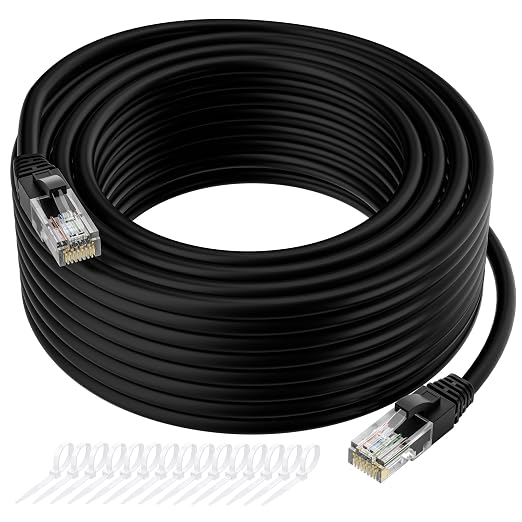 Cat5e Ethernet Cable 300 FT, Long Cat 5e Internet Cable, Standard RJ45 Connector by Kxable