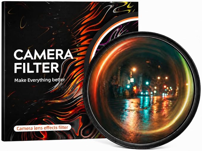 Camera Vortex Effect Filter, 82MM Prism Film Special Effects Glass Lens by BesvaloOfficial