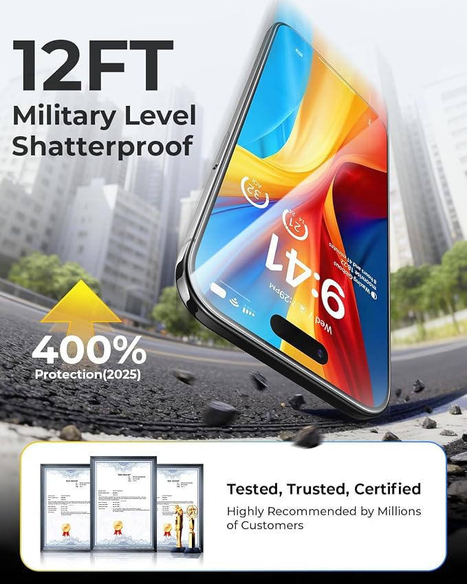 MRGLAS TOP 9H+ Glass 2+2 Packs for iPhone Air Screen Protector - Image 3
