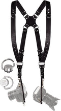 C Coiro Dual Camera Harness Shoulder Leather Camera Strap by CCoiro