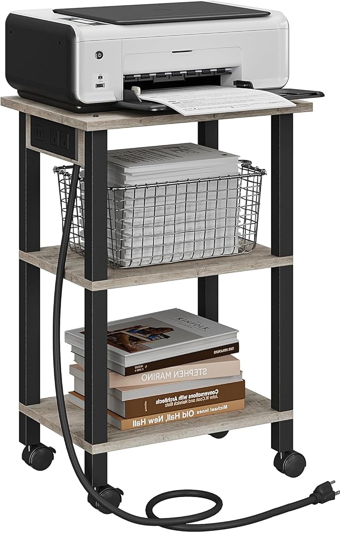 TUTOTAK 3 Tier Printer Stand, Rolling Printer Cart by ChoosetutotakFurnitureBuildYourCozyHome