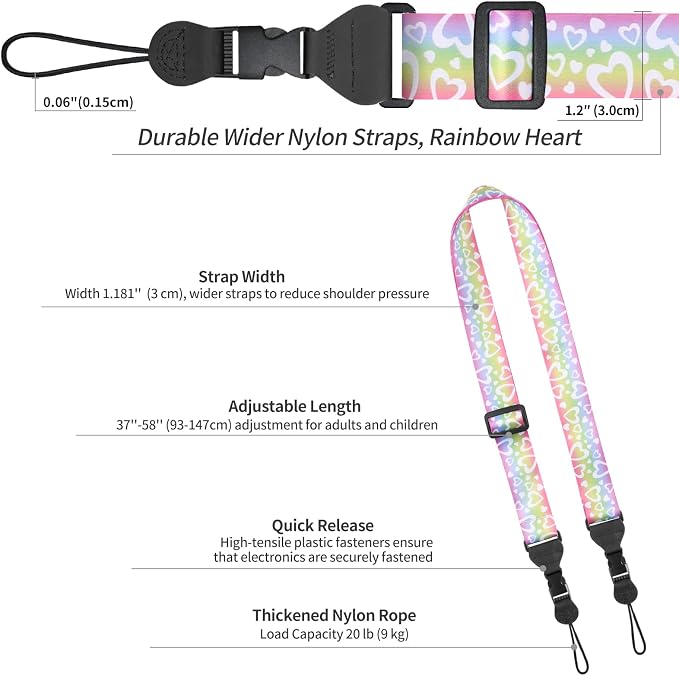 FIEIL Adjustable Shoulder Strap, Nylon Camera Strap, Comfortable Neck Strap - Image 6