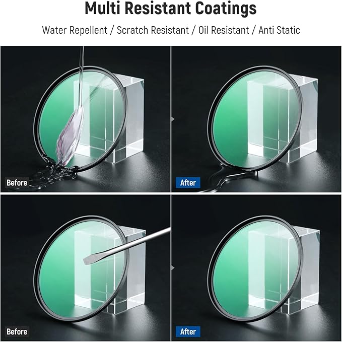 NEEWER 52mm Black Diffusion 1/4 Filter Dreamy Soft Cinematic Effect Filter - Image 5