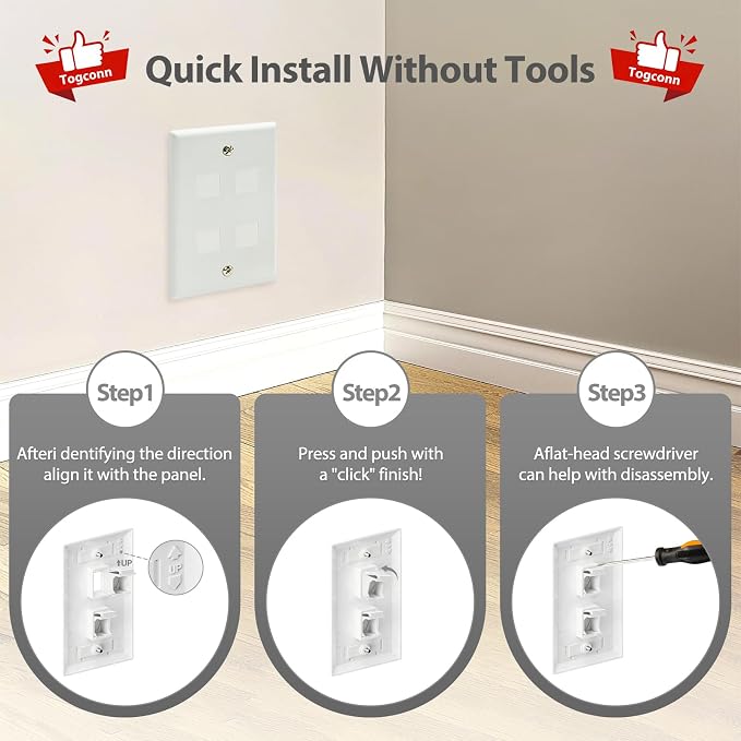 20-Pack Blank Keystone Jack Insert - Image 5