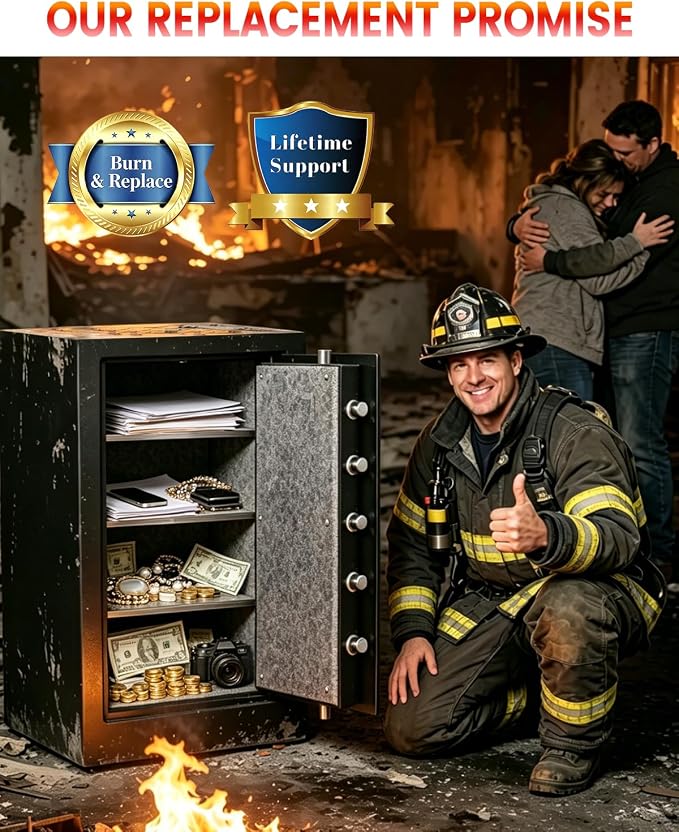Fireproof Safe for Home, 7  Heavy Duty Fire Proof safes for Home Use - Image 9