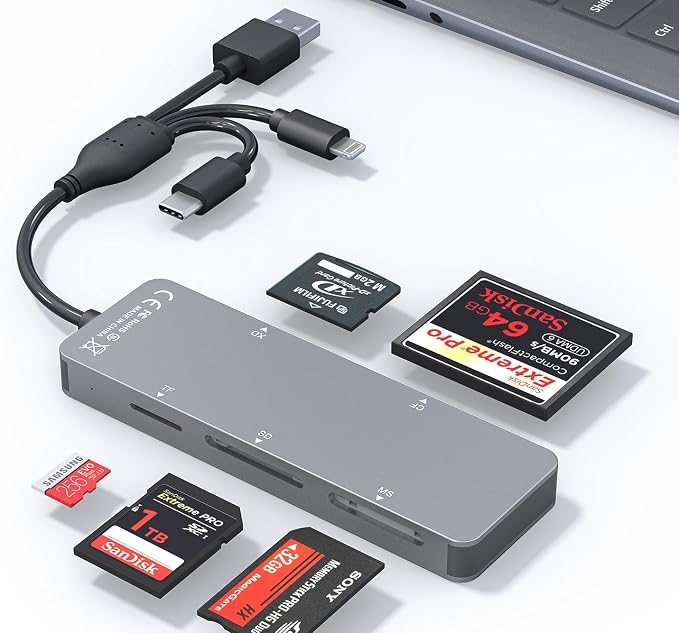 SD Card Reader Memory Stick pro Duo Adapter - 5 in 1 SD/TF/CF/MS/XD Card Reader by Ardaddyn