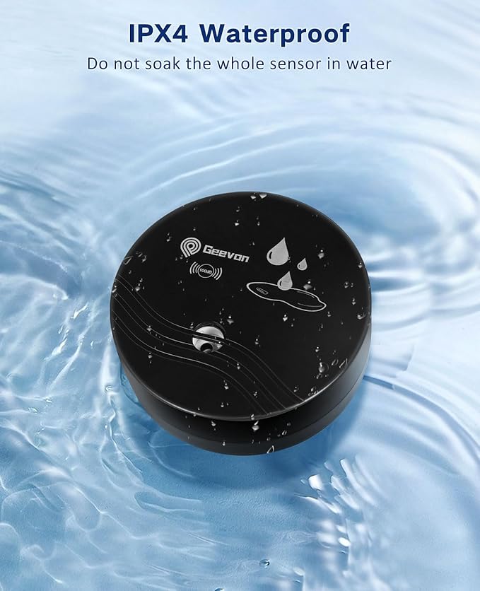 Geevon 3 Pack Water Leak Detectors, 100dB Water Sensor Alarms Flood Detector - Image 7