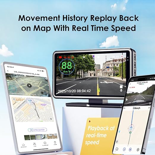 Universal GPS Speedometer Car HUD Digital Speed Display + Dash Camera DVR Video - Image 6