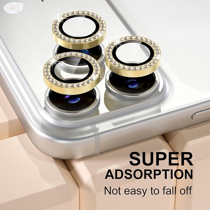 Misea Compatible for iPhone 17 Pro/iPhone 17 Pro Max Camera Lens Protector Bling - Image 6