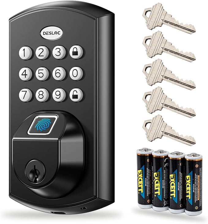 DESLOC A100F Keypad Fingerprint Door Lock, Keyless Entry Door Lock, Smart Lock by DESLOC