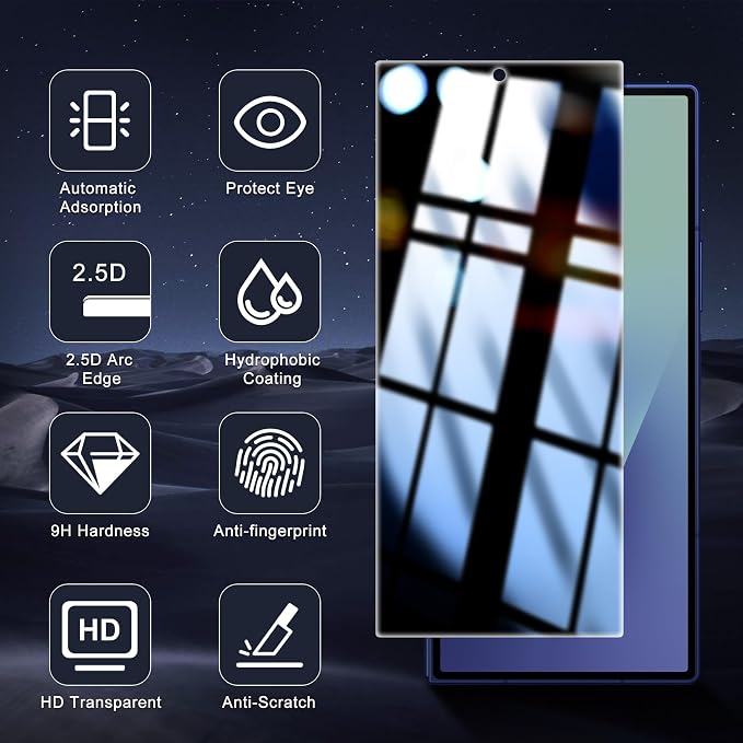 2 Pack for Samsung Galaxy Z Fold 7 / Z Fold 8 Privacy Screen Protector - Image 8