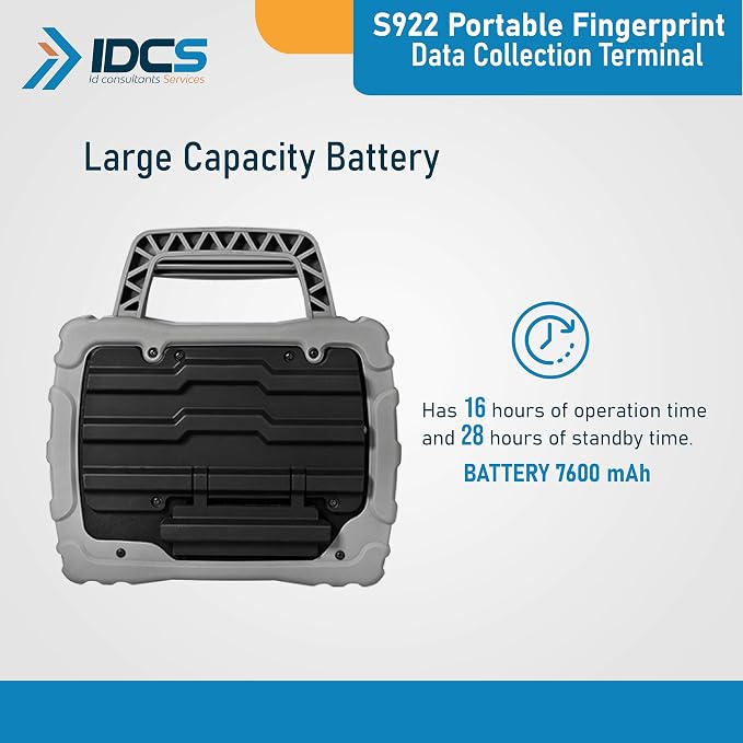 IDCS ZKTECO S922, 000 Fingerprints + ID Card, Portable Biometric - Image 4