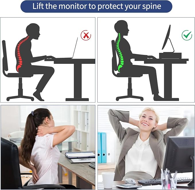 AUPSEN 2 Tier Computer Monitor Stands - Image 2