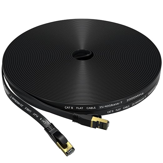 Cat 8 Ethernet Cable 20 FT, Outdoor&Indoor High Speed Heavy Duty Network LAN by Unknown