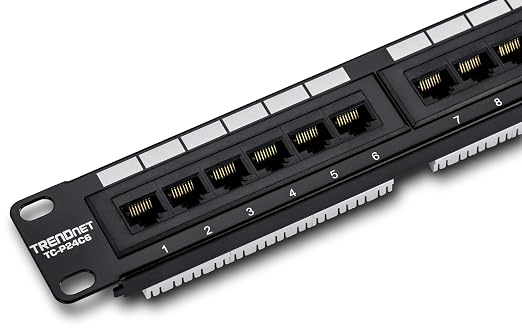 TRENDnet 24-Port Cat6 Unshielded Patch Panel, Wallmount or Rackmount, Compatible by TRENDnet