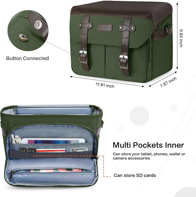 MOSISO Camera Case Crossbody Shoulder Messenger Bag, DSLR/SLR/Mirrorless - Image 3