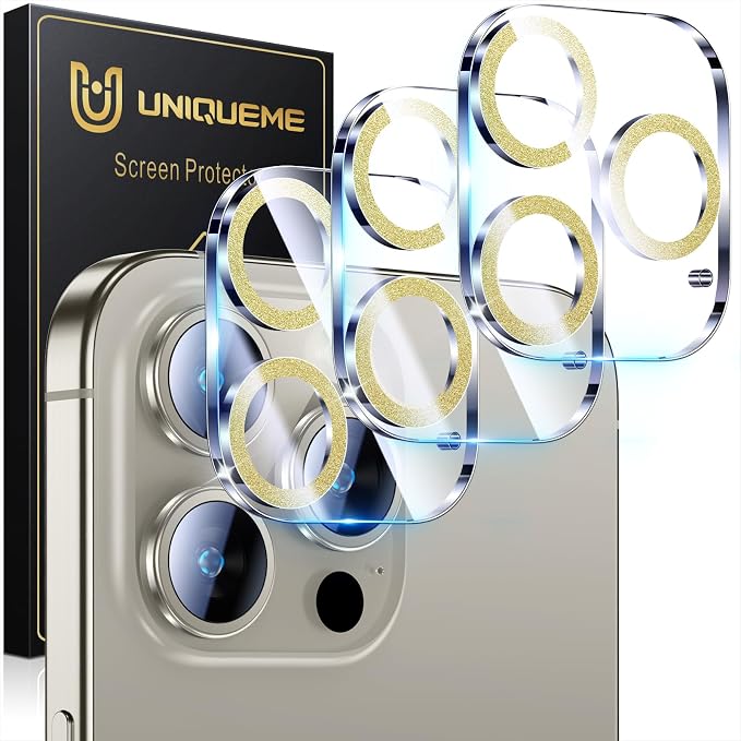 UniqueMe for 3 Pack iPhone 15 Pro/iPhone 15 Pro Max Camera Lens Protector by UniqueMe
