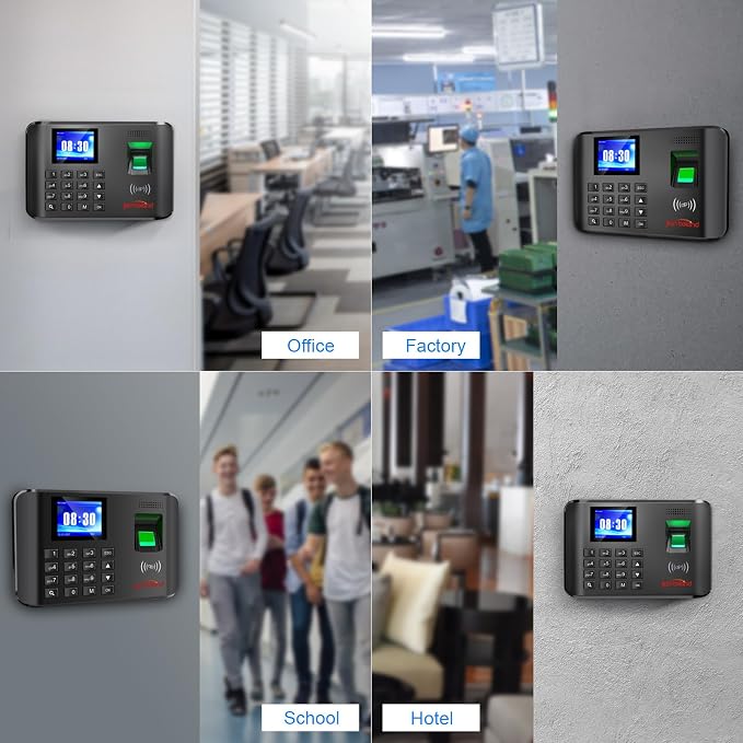 A5 Time Clock-Time Clocks for Employees Small Business-Fingerprint, RFID and - Image 7