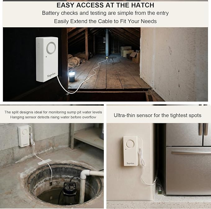 Water Alarms Leak Detector for Home Basements, RV Water Heater, Sump Pump - Image 6