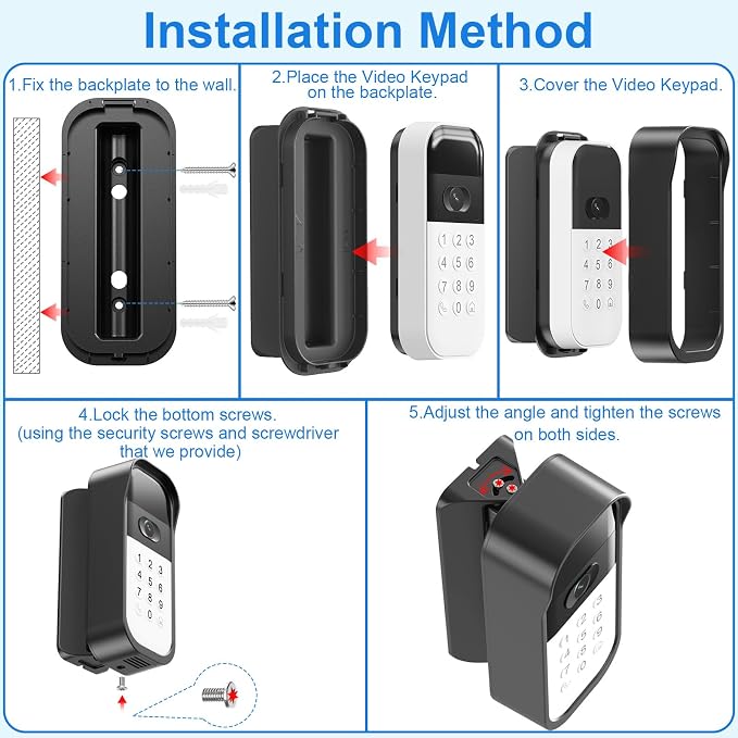 Swivel Mount for myQ Smart Garage Video Keypad, Angled Adjustable 40 to 140 - Image 7